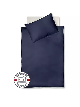 FLEURESSE | Satin-Bettwäsche "Royal" 70x90cm/140x220cm | dunkelblau
